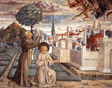  north - Szenen aus dem Leben von St Francis Szene 6north Wand Benozzo Gozzoli